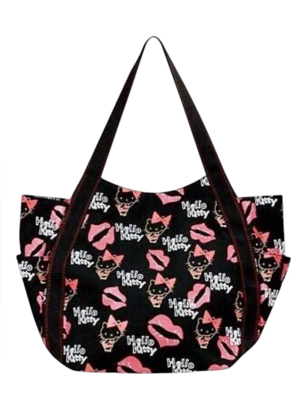 Hello Kitty Black Tote Bag Amonnlisa Tokyo Japan 2011 Sanrio